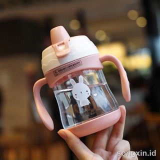 Botol Minum Bayi Anak Model Mulut Bebek Bahan Kaca Anti Botol Minum Bayi Anak Model Mulut Bebek Bahan Kaca Anti