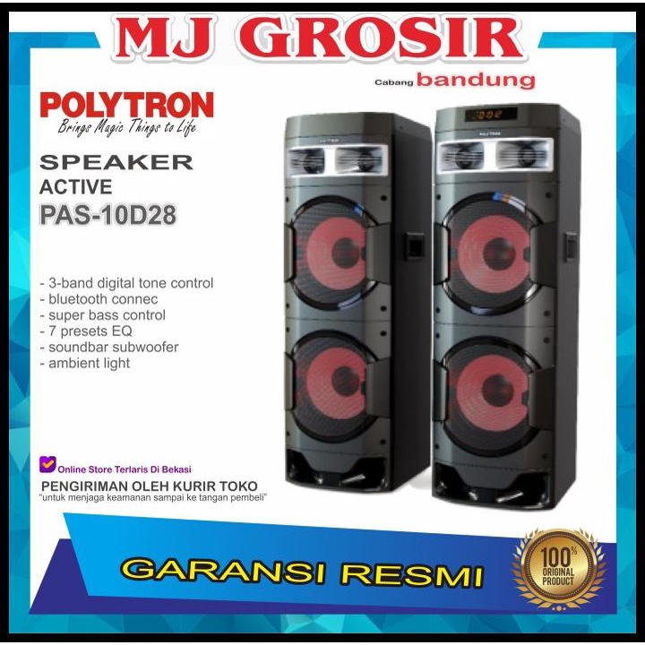 Polytron Speaker Audio Pas 10D28 Pas10D28 Usb Bluetooth