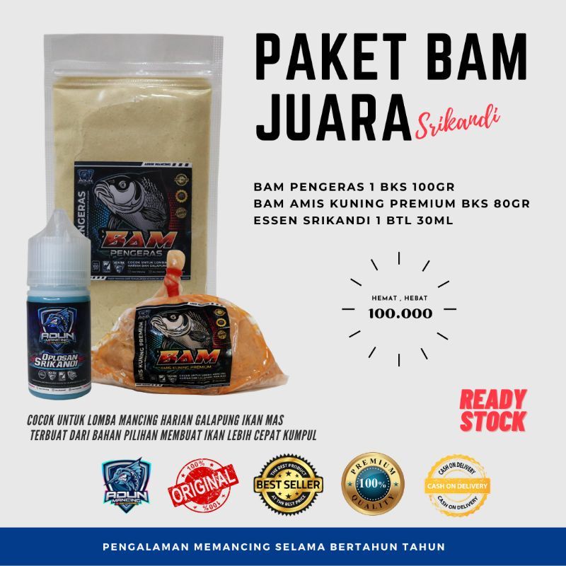 Paket Juara BAM Amis Kuning Premium Oplosan Srikandi/Gareng/Kiduri/Semar Adun Mancing