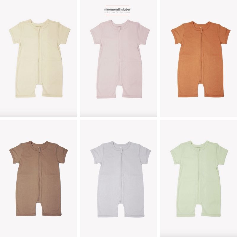 Cotton Cub Playsuit - Baju Tidur Bayi Chic Boho Colors - Jumper Baby Bodysuit Play Suit Simple Anak