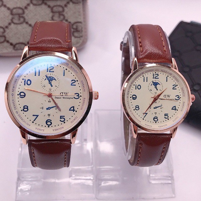 ✅[COD] Jam Tangan Couple Kulit Bahan Pria Wantia Watch C10