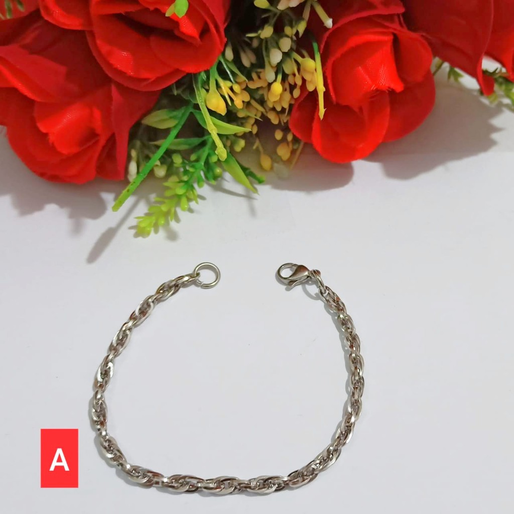 Gelang Dewasa Rantai Titanium ANTI KARAT (COD)