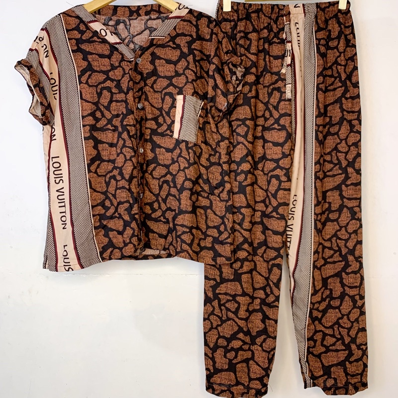 PIYAMA VNECK / PIYAMA KANCING HITS PIYAMA KANCING BUSUI / PIYAMA RAYON / HOMEWEAR-NC 14