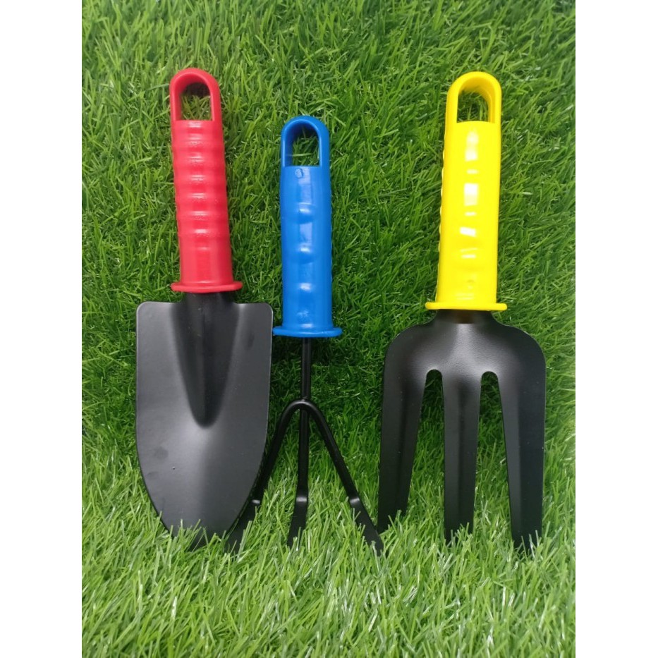 Alat Berkebun Set 3Pcs Garden Tools Alat Kebun Sekop Garpu Tanah - Random Colour