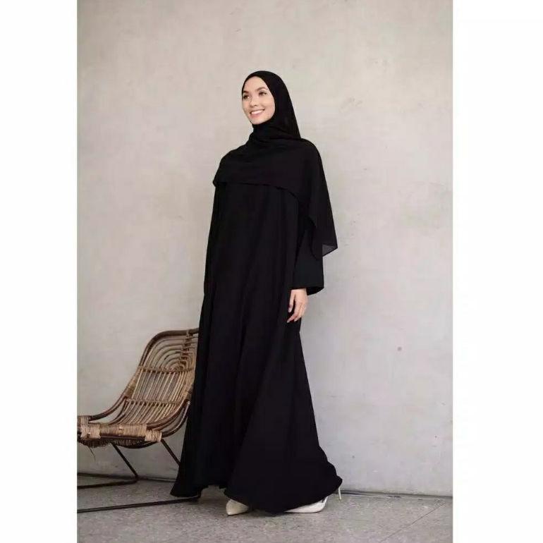 [DISCOUNT NBE75] Baju Gamis Abaya Arab Hitam / Gamis Abaya Turkey / Gamis Abaya /Abaya Hitam Polos /