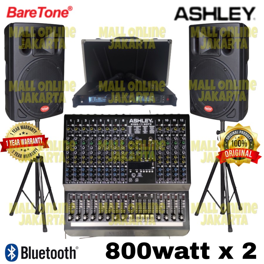 Paket Speaker Aktif Baretone 1530 pro 15 inch sound system 12 channel