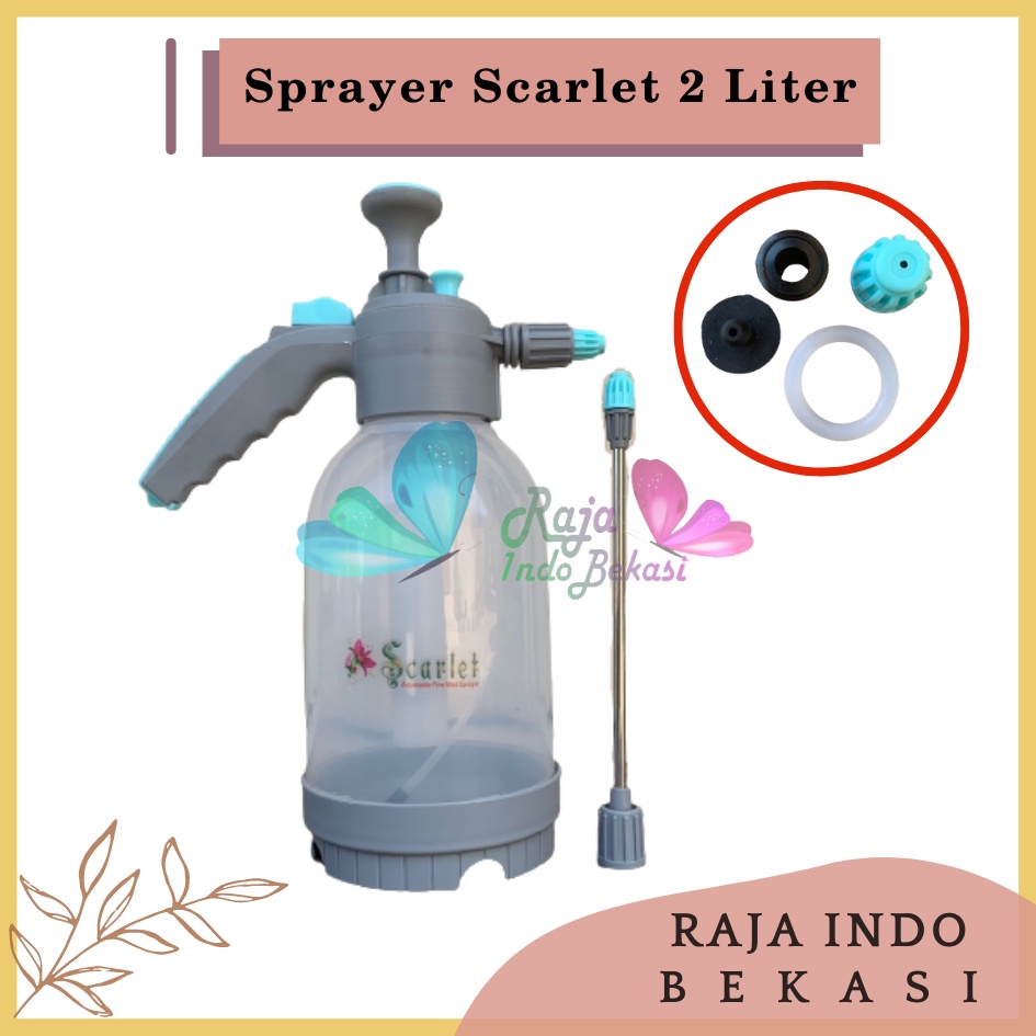 Semprotan 2 Liter Semprotan Disinfektan 2 Liter Hand Sprayer Tanaman Spray Semprot Manual - Sprayer 2 Liter Super Stick Scarlet, Sprayer Jet Pompa 2Liter