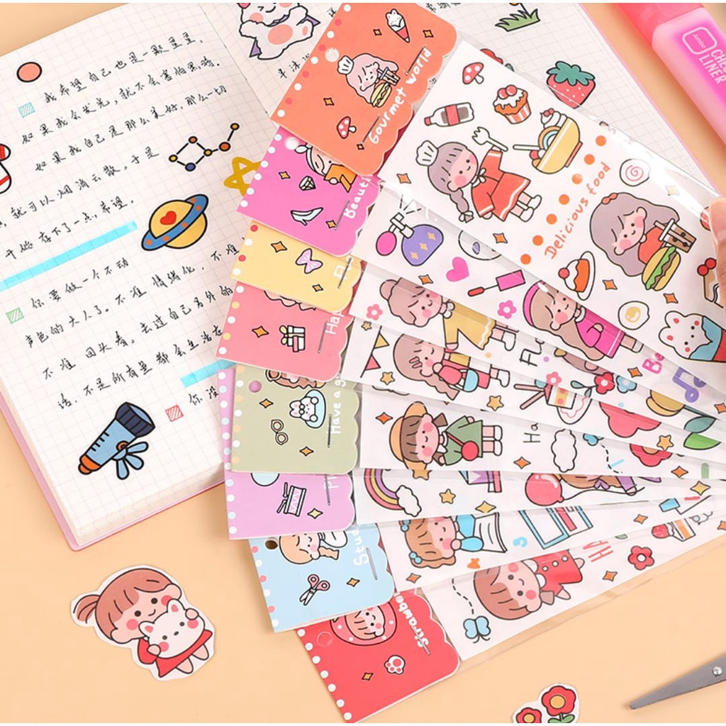 

1 Lembar Sticker Aesthetic | Sticker DECO Hp Tumblr Laptop Lucu Cute DIY Tempel Buku Scrapbook Diary Import Murah