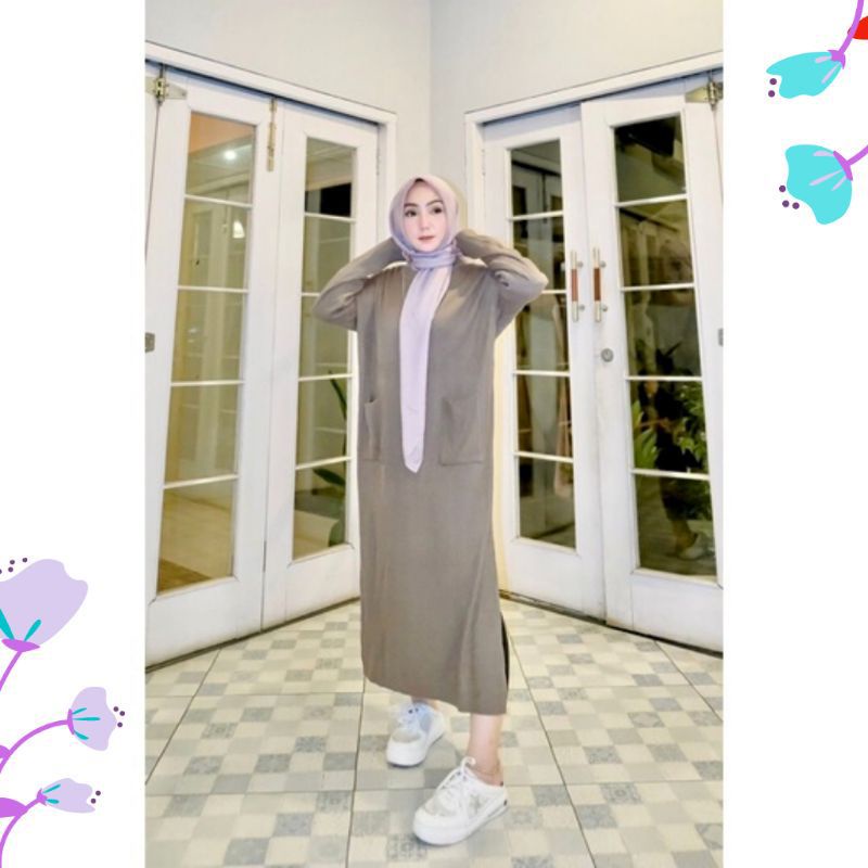 TUNIK RAJUT ADEM/KARERINA TUNIK POCKET/TUNIK PANJANG