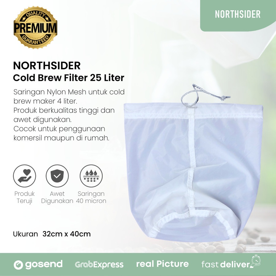 COLD BREW FILTER NYLON MESH 40 MICRON D32 X T40 (25L BUCKET)