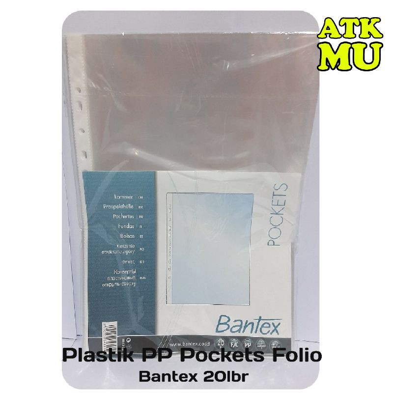 

Plastik PP Pockets A4 dan F4 Isi 20 Sheet Bantex 2040/8843