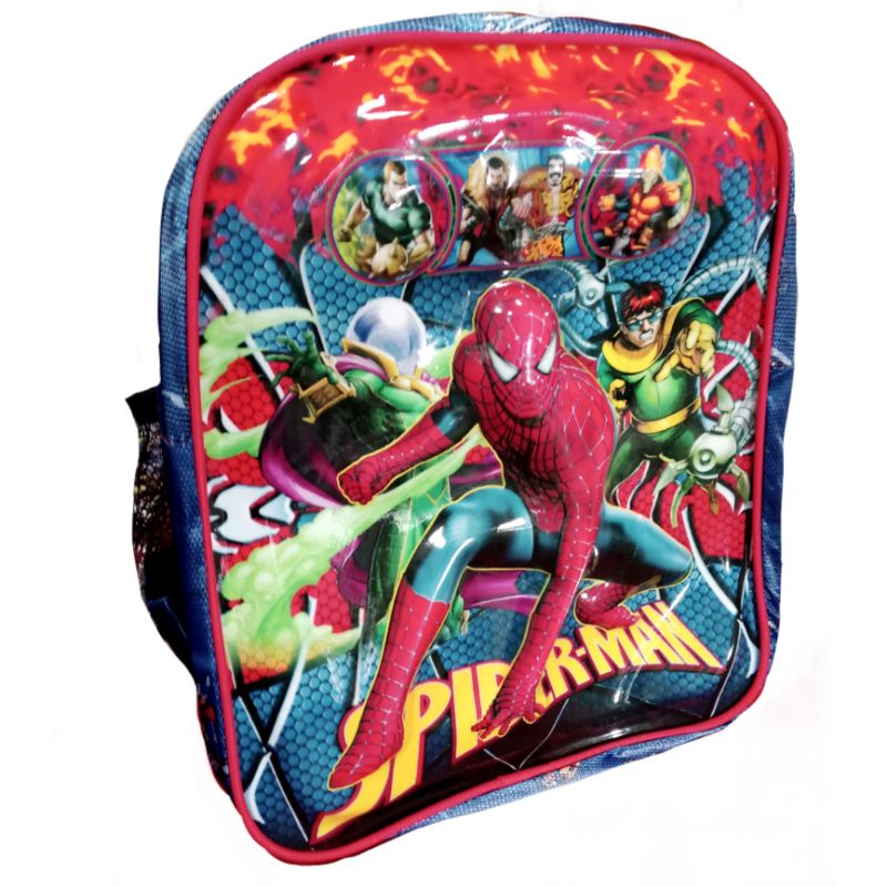 ransel TK motif SPIDERMAN bisa nyala ber-LED model timbul 3D