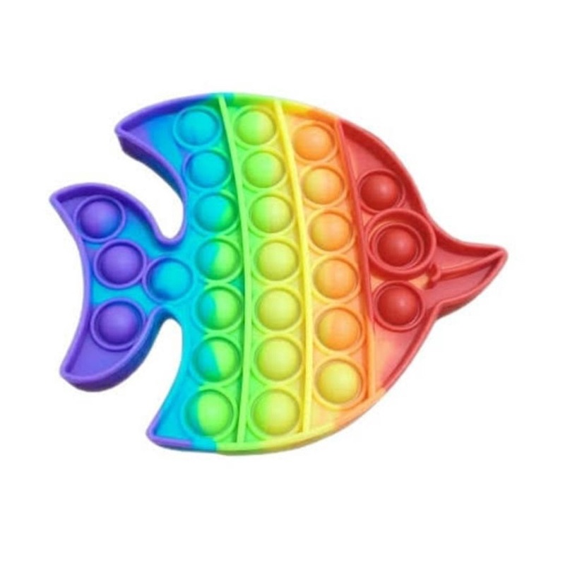 (FREE KELERENG) POP IT RAINBOW MURAH POP IT RAINBOW-Ikan