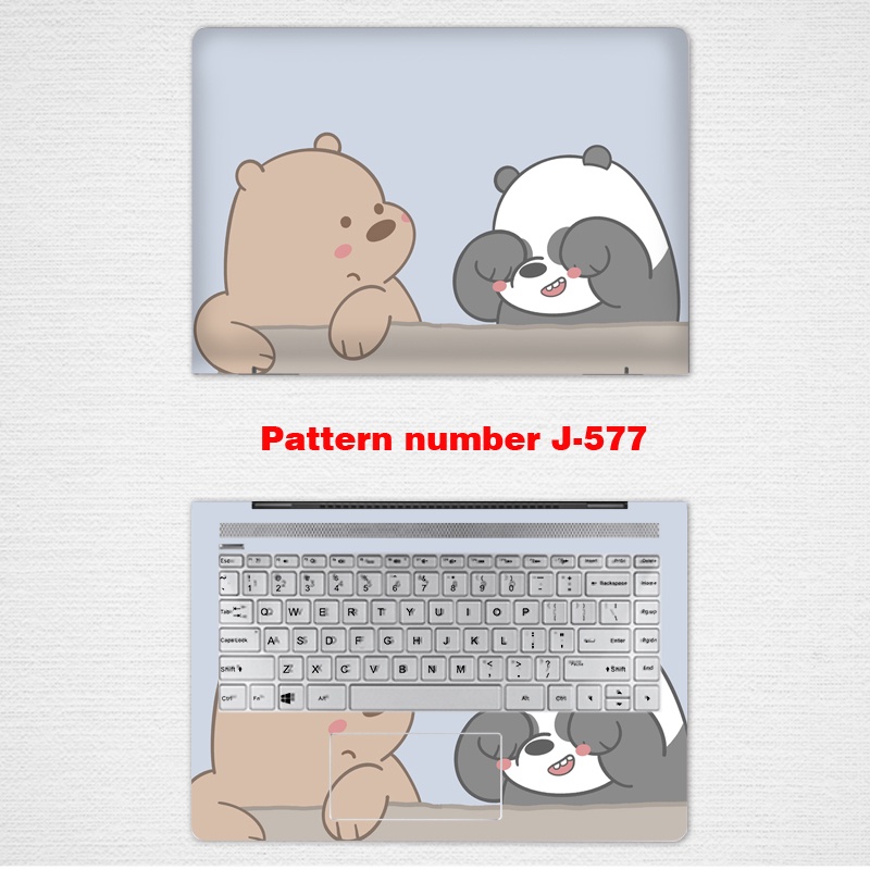 2pcs Stiker Laptop Universal Motif Beruang Kecil Bahan VINYL 12 13 14 15.6 Inch HP ProBook 445R G6 ProBook 440 G6 440 G7 LGBT