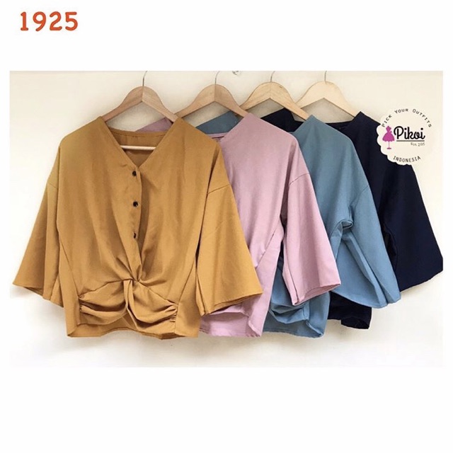 Button shirt / baju korea murah / atasan wanita bangkok / baju impor murah / vintage kekinian / 1925