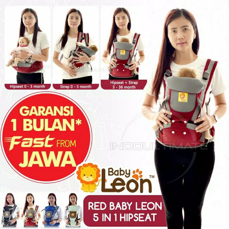 Gendongan bayi 5 in 1 hipseat baby leon