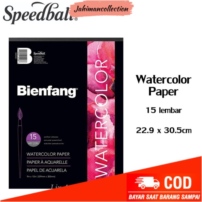 

✨ BISA COD ✨ Bienfang Watercolor Paper Pad 9 x 12 inch - 15 Sheets