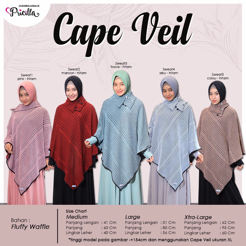 PRICILLA CAPE VEIL SIZE L