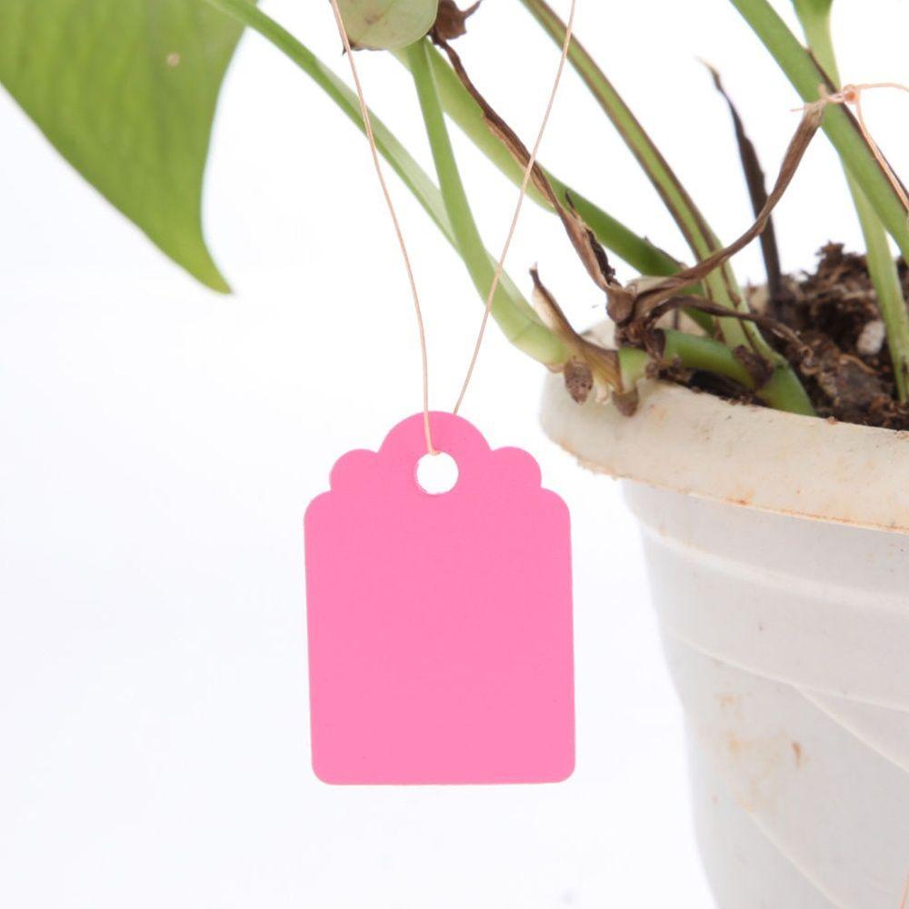 Agustina 100pcs Label Tanaman Berkebun36 * 25MM Mark Strip Mini Reusable Tebal Nursery Hanging