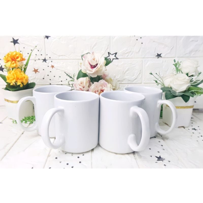 Mug putih polos / mug coating / Mug kaki