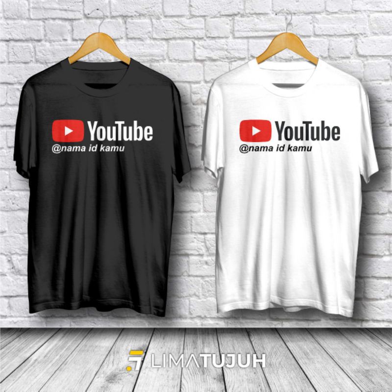 Kaos YouTube Custom Nama Channel Premium