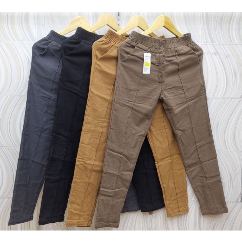 CElANABAGYPANTS WANITA STANDAR SIZE M FIT TO XXL BAHAN BENGALIN STRET PREMIUM CELANA
