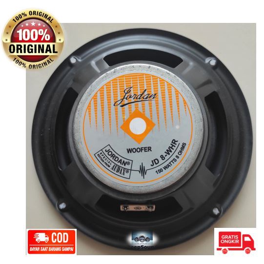 AUDAX Speaker 8 Inch AUDAX JORDAN JD 8 WHR 150 Watt Woofer ORINAL