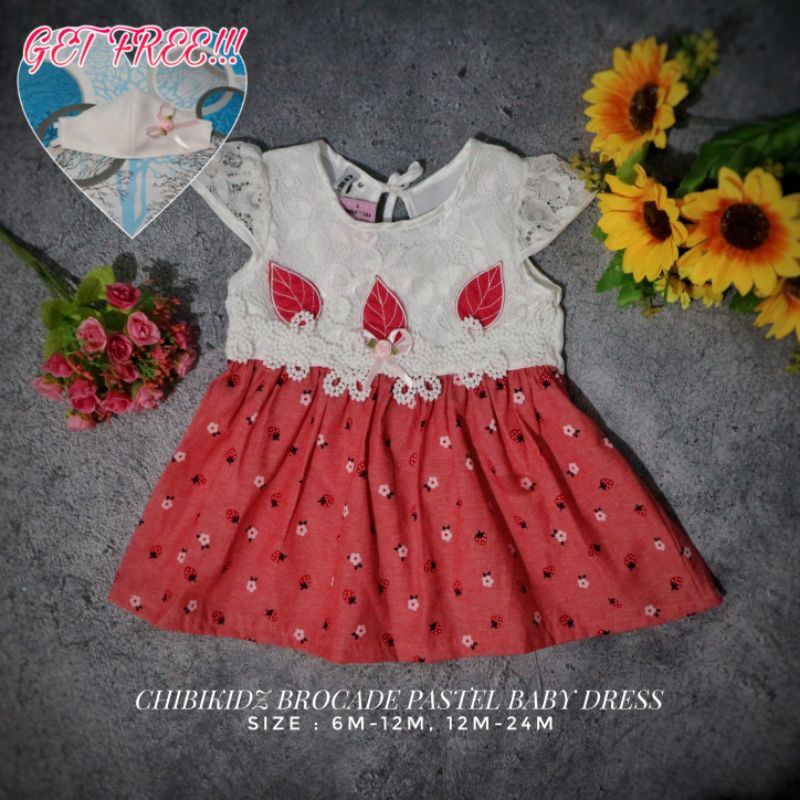 CHIBIKIDZ BROCADE PASTEL BABY DRESS