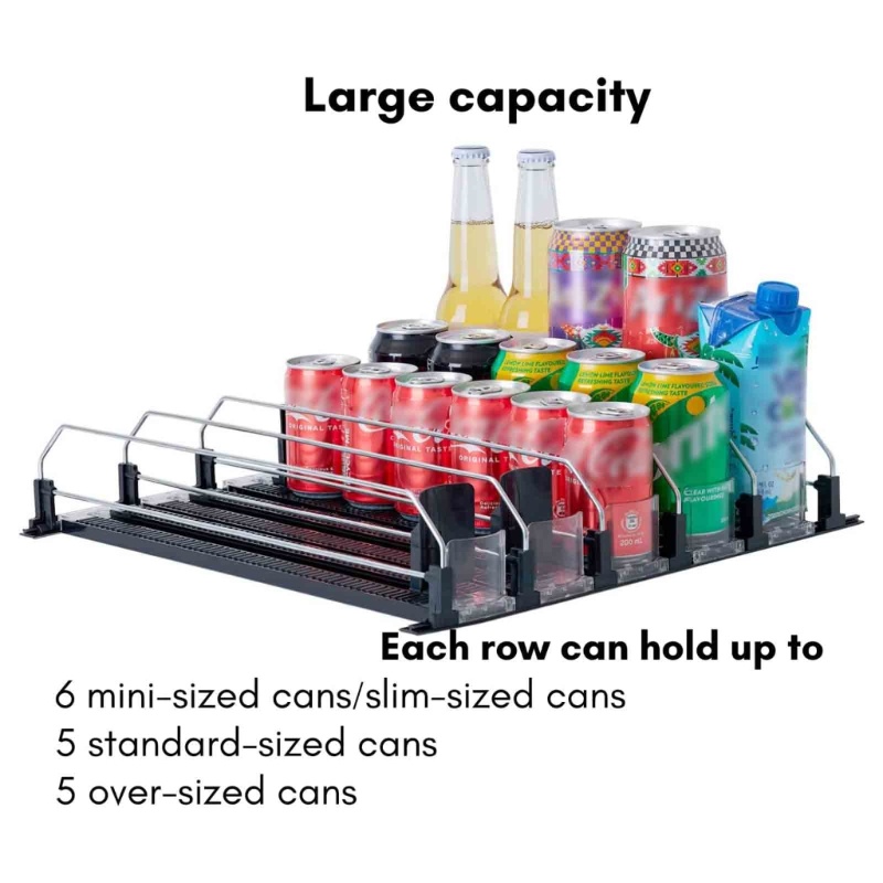 Rak Holder Penyimpanan Minuman Otomatis Bahan Plastik Untuk Kulkas Rumah