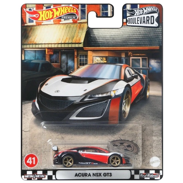 Hot Wheels BOULEVARD J SET | ACURA NSX GT3 Mobil Mainan Real Riders Mattel HW Hotwheels