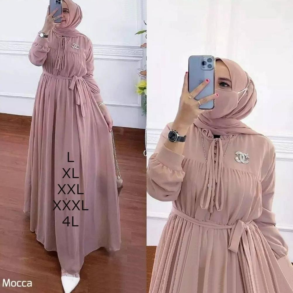Gamis Super Jumbo Terbaru (Free Bross ) Ld Up To 140