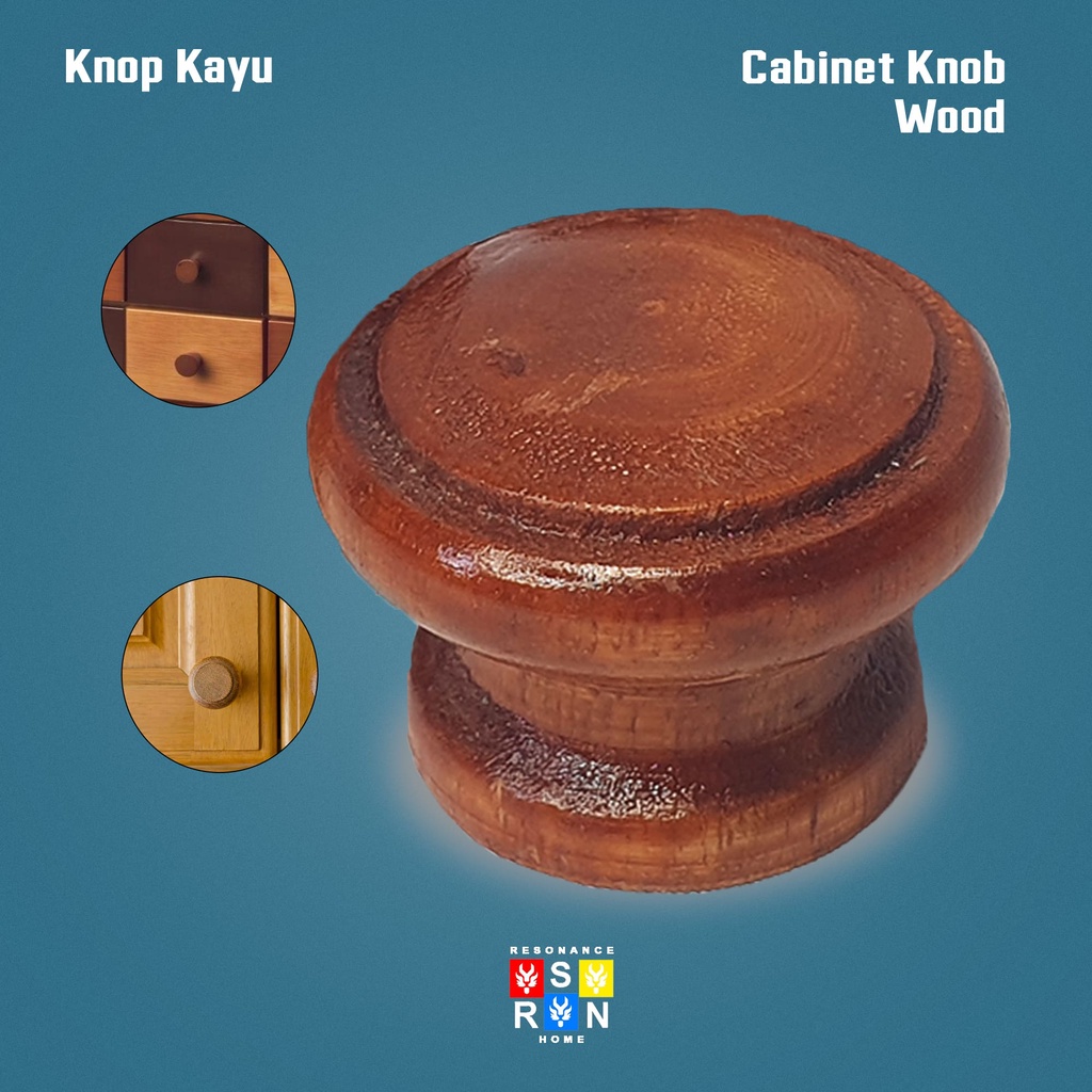 Knop Kayu Tarikan Laci Handle Pegangan Laci/Lemari Resonance Home