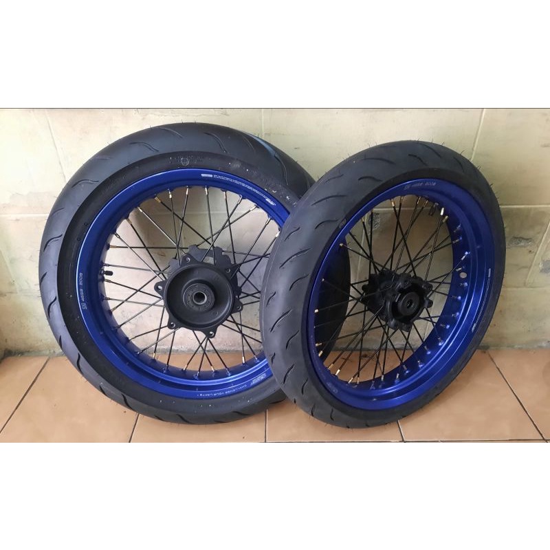 Paket ban set Supermoto wr 155 wr155 ban corsa velg scarlet