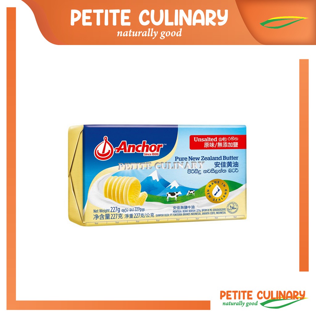 

PETITE ANCHOR UNSALTED BUTTER 227 GR - IMPORT NEWZELAND PREMIUM HALAL
