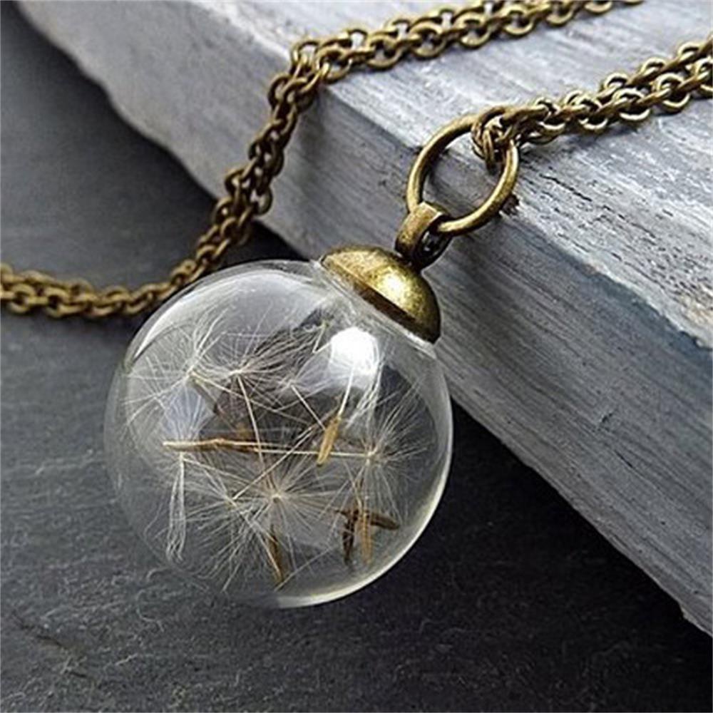 Preva Dandelion Wishing Necklace Wanita Hadiah Baru Untuk Dandelionnya