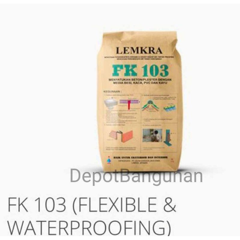 Semen Waterproofing Lem Kra FK 103 Semen Instan Lemkra 103  5 KG