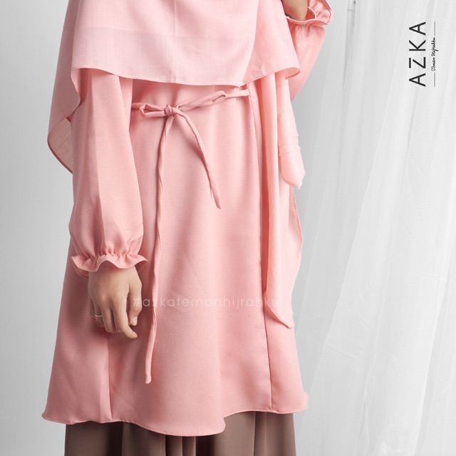 Aishiyah Tunik peach I Tunik syar'i I Tunik Panjang