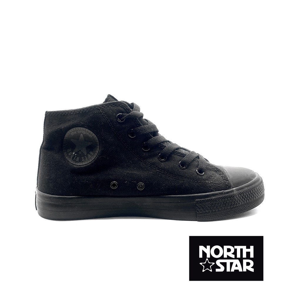 North Star Sepatu Sneaker Rover Hi-Top Triple Black