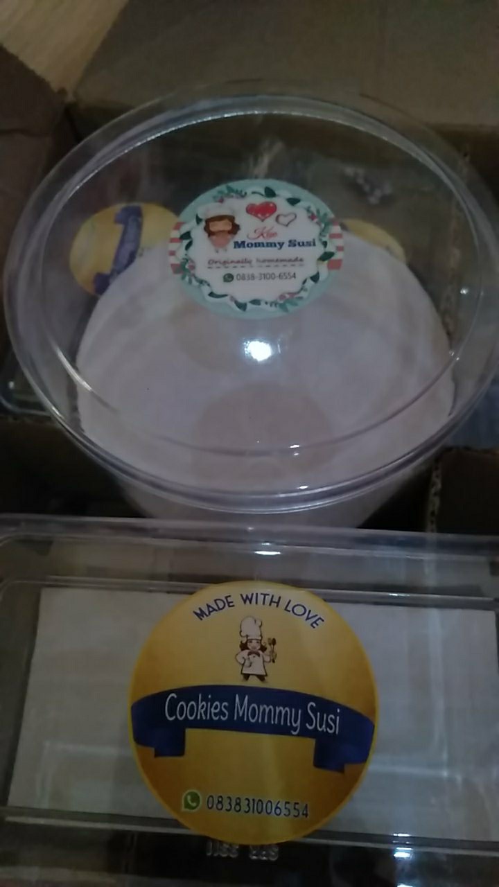 Label Stiker Untuk Toples Kue, Minuman,dll (minim 200 Pcs)