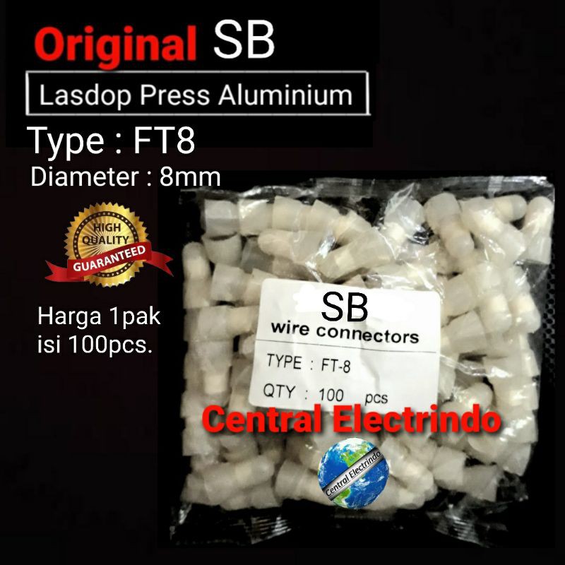 Lasdop Press SB FT8 Aluminium 100pcs per pack.