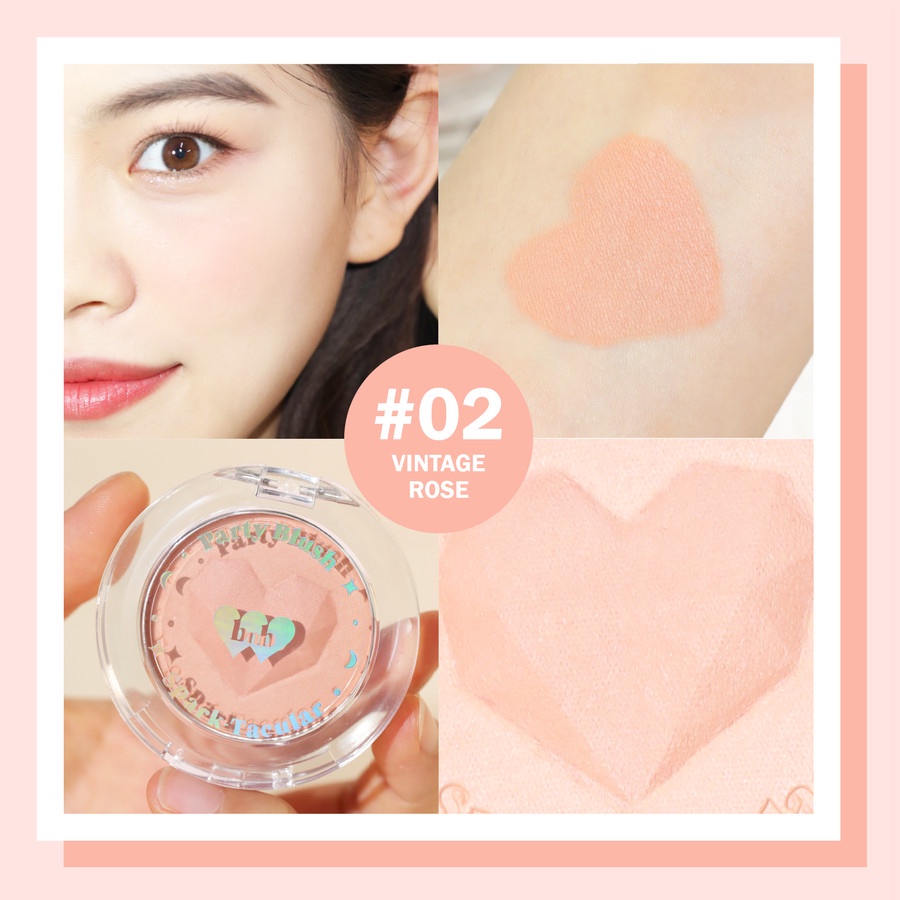 ★ BB ★ BNB barenbliss Spark-Tacular Party Blush - Korea Blush On Pallete Make Up