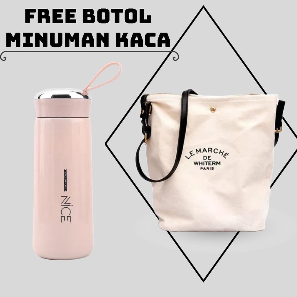 TakesanBag - Totebag Wanita Payung - Bahan Semi Canvas Sintetis - Penutup Resleting - Ukuran 40X35