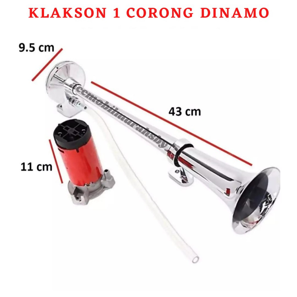 Klakson Terompet 1 Corong Dinamo 12v / 24v 40 cm