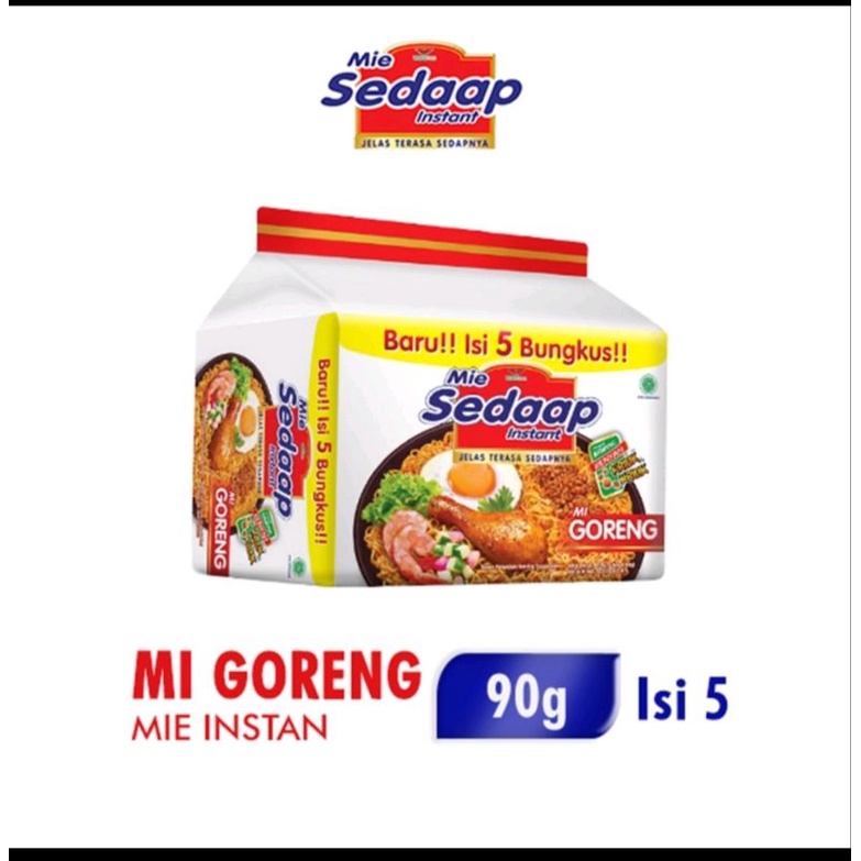 

Sedaap Mie Instan Goreng 90 gr isi 5 bungkus