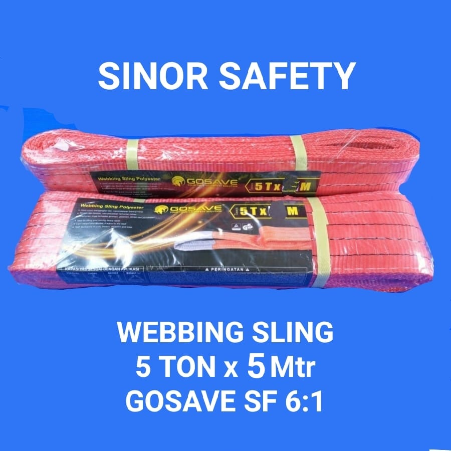 Webbing SLING 5 Ton x 5 Meter Tali Pengangkat Barang