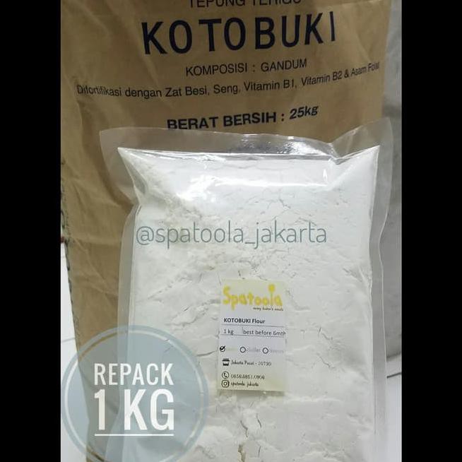 

SGJQ KOTOBUKI 1KG TEPUNG TERIGU PROTEIN RENDAH IMPOR JEPANG JAPANESE FLOUR B4Y4