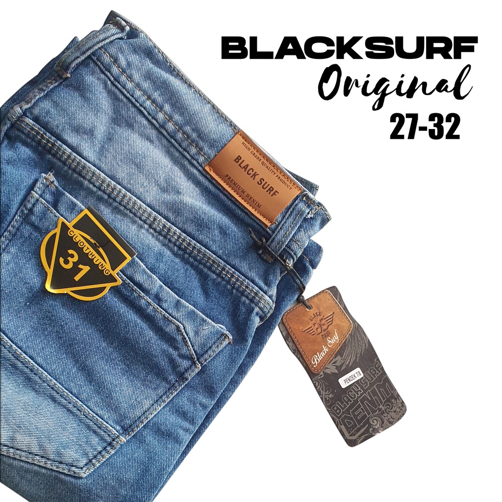 Blacksurf - Celana Jeans Pendek Original blue Pria terbaru  casual original