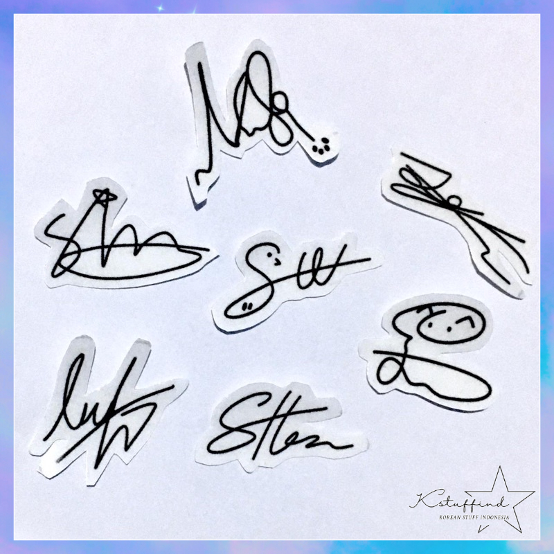 [kstuffind] ENHYPEN SIGNATURE STICKER TANDA TANGAN STIKER ENHA ENGENE MURAH TRANSPARAN TRANSPARANT