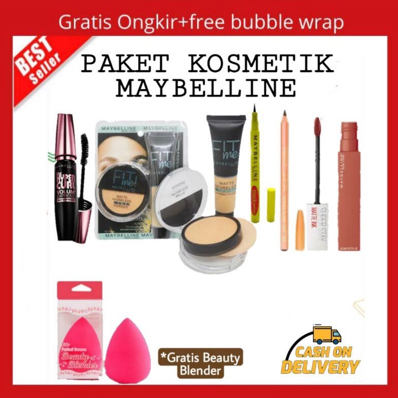 maybelline - paket make up - paket make up murah - paket kosmetik lengkap - paket make up maybeline 
