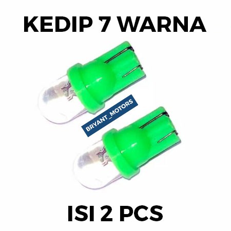 LAMPU SEIN / SEN LED T10 ,SENJA KEDIP 7 WARNA